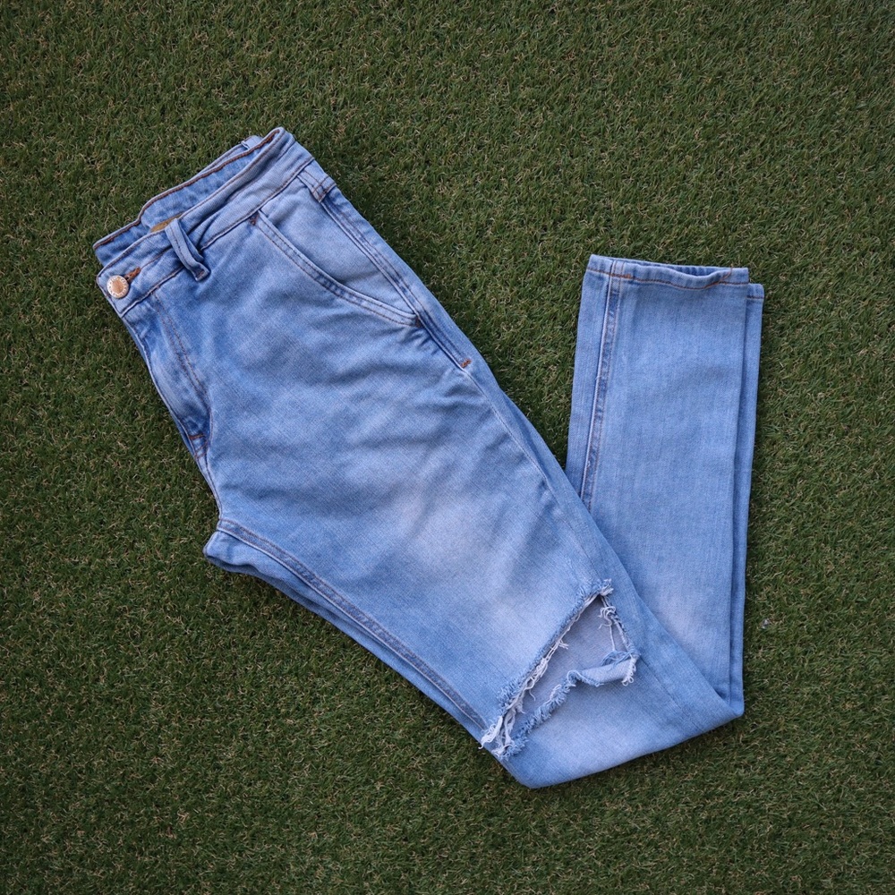 Zara Men's Skinny Jeans in Light Blue